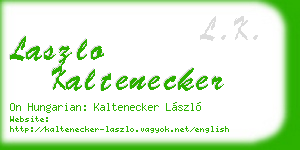 laszlo kaltenecker business card