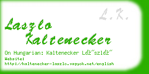 laszlo kaltenecker business card